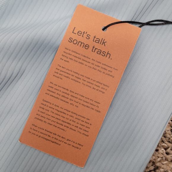 NWT Girlfriend Collective Ribbed High-Rise Legging in Mist Blue/ Gray Size XS - Picture 3 of 8